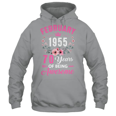 Made In 1955 70 Years Old February 70th Birthday Women Shirt & Tank Top | siriusteestore