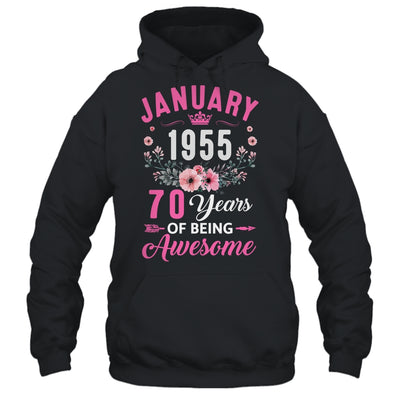 Made In 1955 70 Years Old January 70th Birthday Women Shirt & Tank Top | siriusteestore