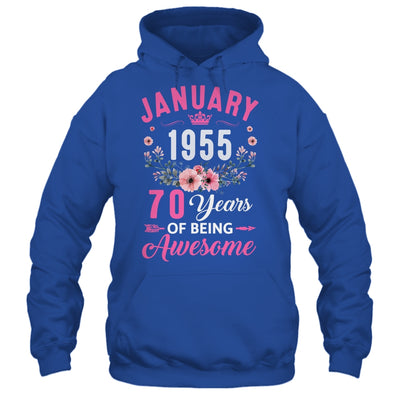 Made In 1955 70 Years Old January 70th Birthday Women Shirt & Tank Top | siriusteestore