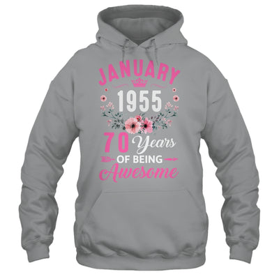 Made In 1955 70 Years Old January 70th Birthday Women Shirt & Tank Top | siriusteestore