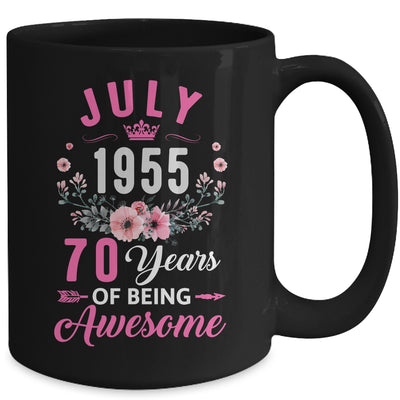 Made In 1955 70 Years Old July 70th Birthday Women Mug | siriusteestore
