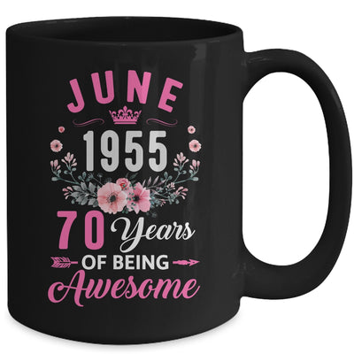 Made In 1955 70 Years Old June 70th Birthday Women Mug | siriusteestore