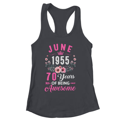 Made In 1955 70 Years Old June 70th Birthday Women Shirt & Tank Top | siriusteestore