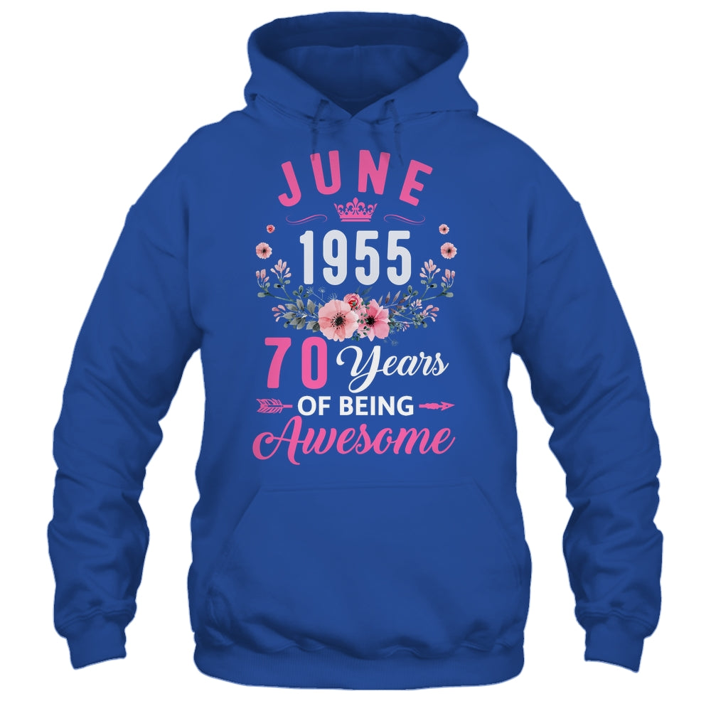 Made In 1955 70 Years Old June 70th Birthday Women Shirt & Tank Top | siriusteestore
