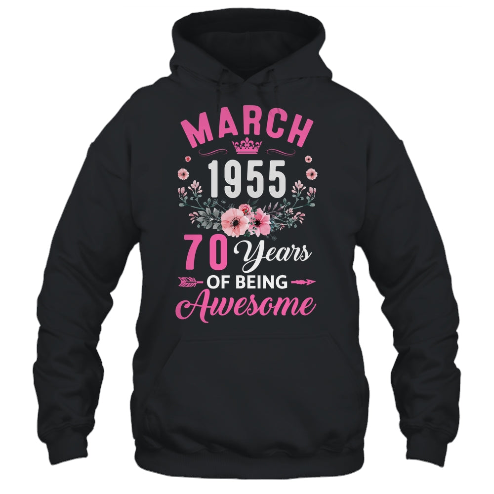 Made In 1955 70 Years Old March 70th Birthday Women Shirt & Tank Top | siriusteestore