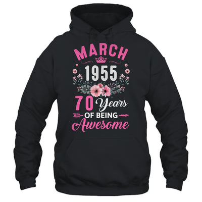 Made In 1955 70 Years Old March 70th Birthday Women Shirt & Tank Top | siriusteestore