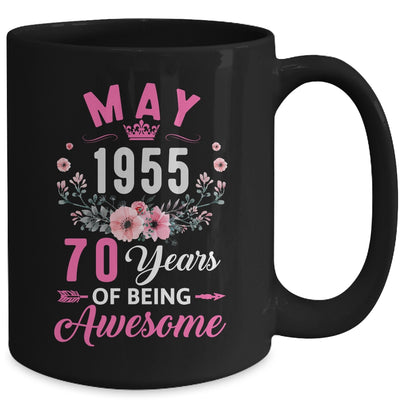 Made In 1955 70 Years Old May 70th Birthday Women Mug | siriusteestore