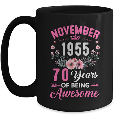 Made In 1955 70 Years Old November 70th Birthday Women Mug | siriusteestore