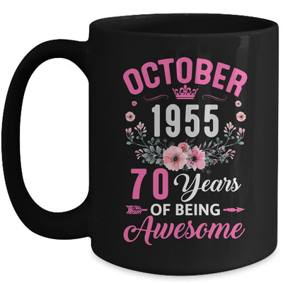 Made In 1955 70 Years Old October 70th Birthday Women Mug | siriusteestore