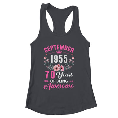 Made In 1955 70 Years Old September 70th Birthday Women Shirt & Tank Top | siriusteestore
