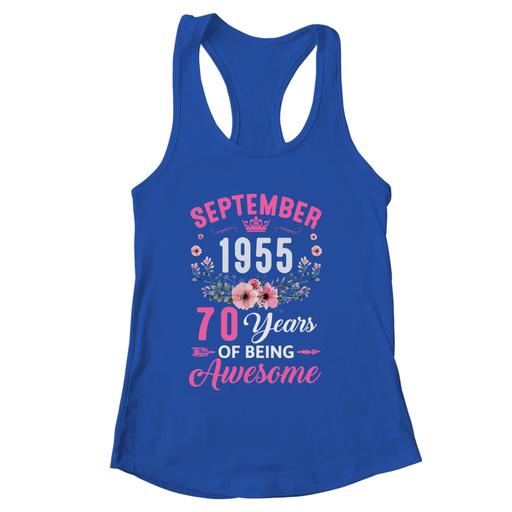 Made In 1955 70 Years Old September 70th Birthday Women Shirt & Tank Top | siriusteestore