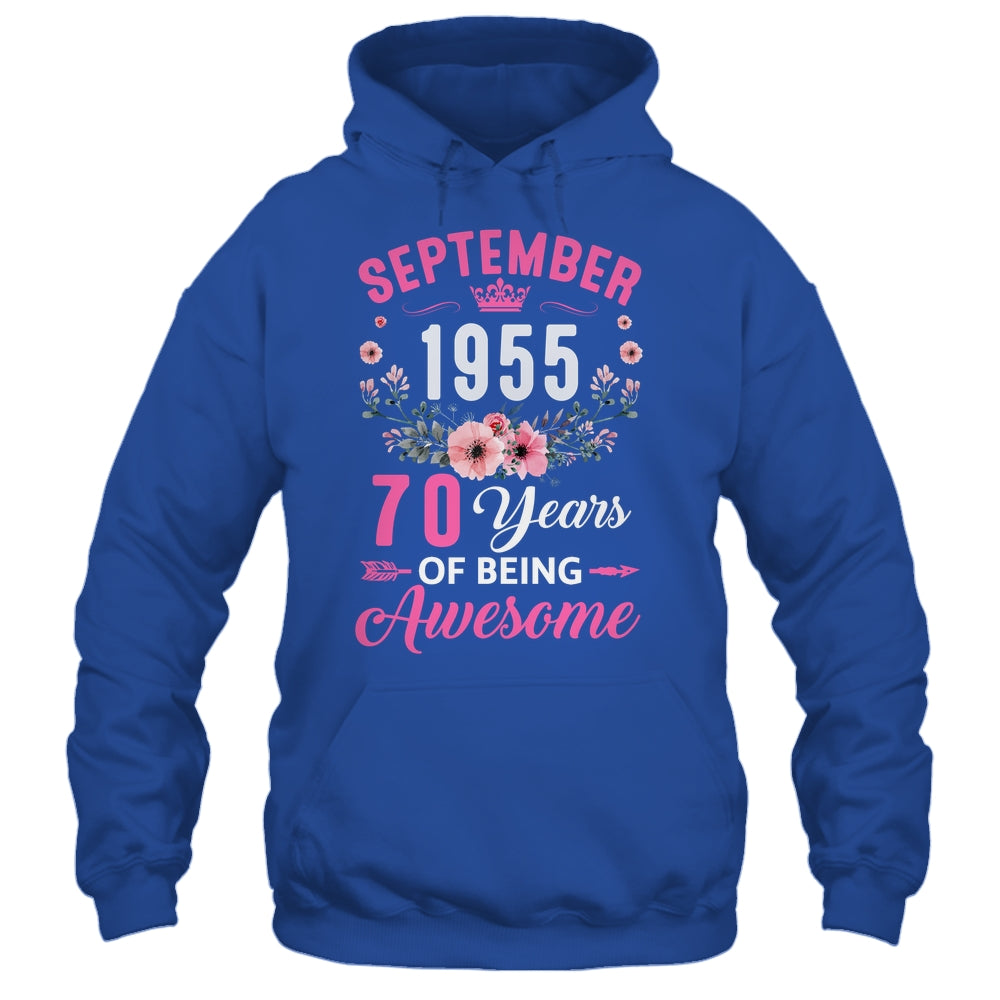 Made In 1955 70 Years Old September 70th Birthday Women Shirt & Tank Top | siriusteestore