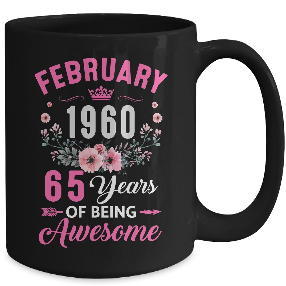Made In 1960 65 Years Old February 65th Birthday Women Mug | siriusteestore