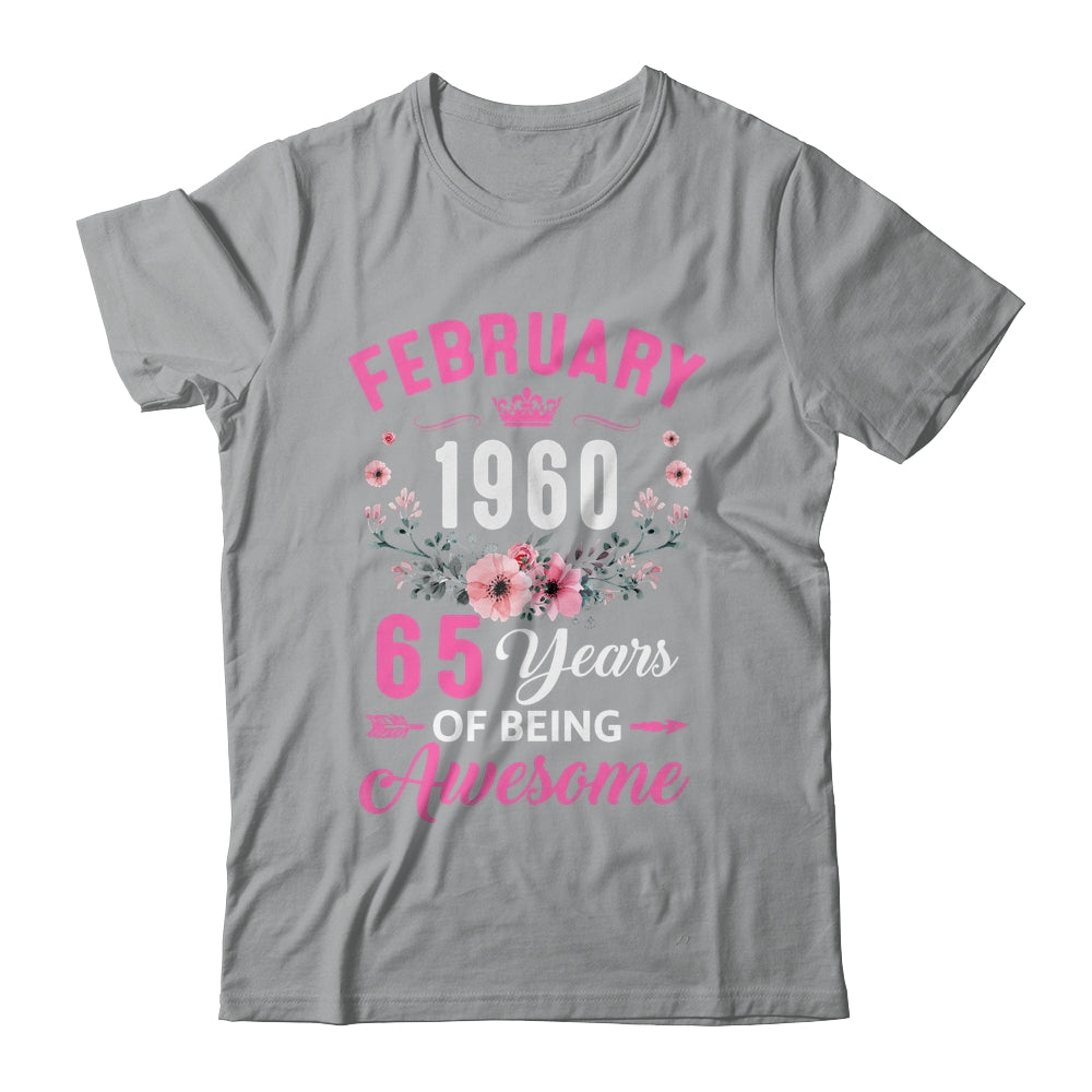 Made In 1960 65 Years Old February 65th Birthday Women Shirt & Tank Top | siriusteestore