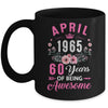 Made In 1965 60 Years Old April 60th Birthday Women Mug | siriusteestore