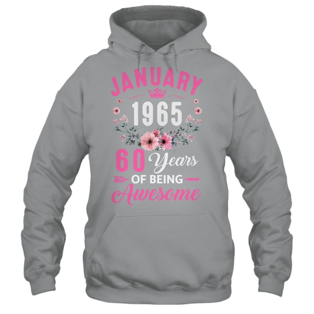 Made In 1965 60 Years Old January 60th Birthday Women Shirt & Tank Top | siriusteestore