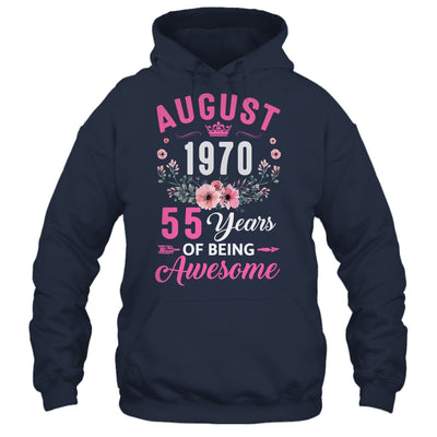Made In 1970 55 Years Old August 55th Birthday Women Shirt & Tank Top | siriusteestore