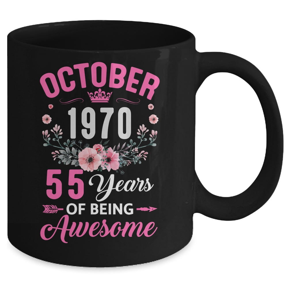 Made In 1970 55 Years Old October 55th Birthday Women Mug | siriusteestore