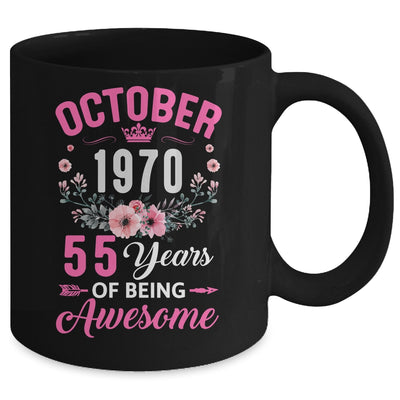 Made In 1970 55 Years Old October 55th Birthday Women Mug | siriusteestore