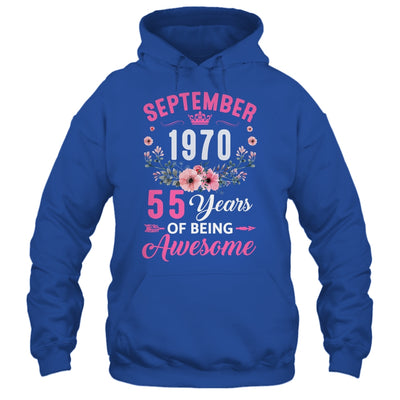 Made In 1970 55 Years Old September 55th Birthday Women Shirt & Tank Top | siriusteestore