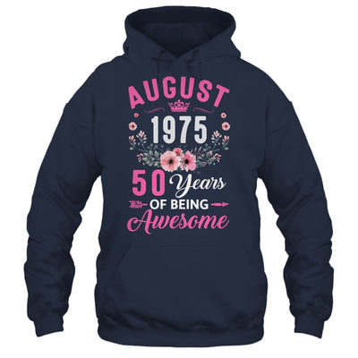 Made In 1975 50 Years Old August 50th Birthday Women Shirt & Tank Top | siriusteestore