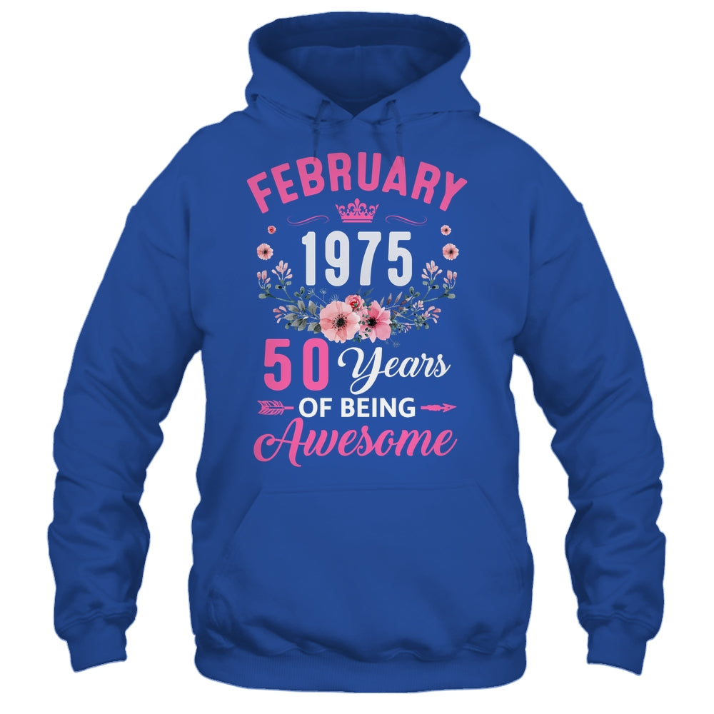 Made In 1975 50 Years Old February 50th Birthday Women Shirt & Tank Top | siriusteestore