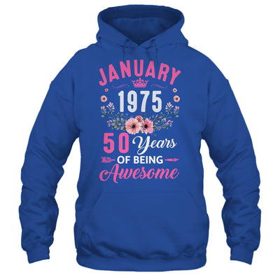 Made In 1975 50 Years Old January 50th Birthday Women Shirt & Tank Top | siriusteestore