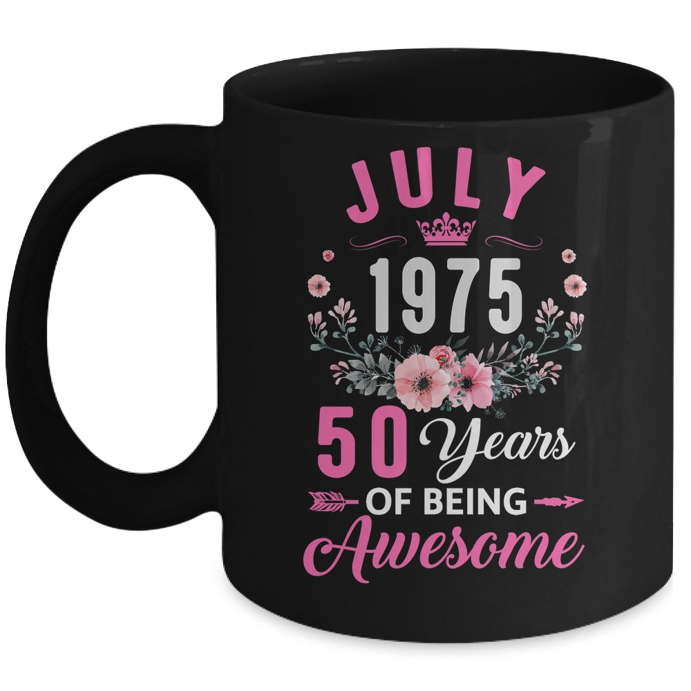 Made In 1975 50 Years Old July 50th Birthday Women Mug | siriusteestore