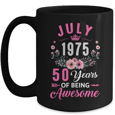 Made In 1975 50 Years Old July 50th Birthday Women Mug | siriusteestore