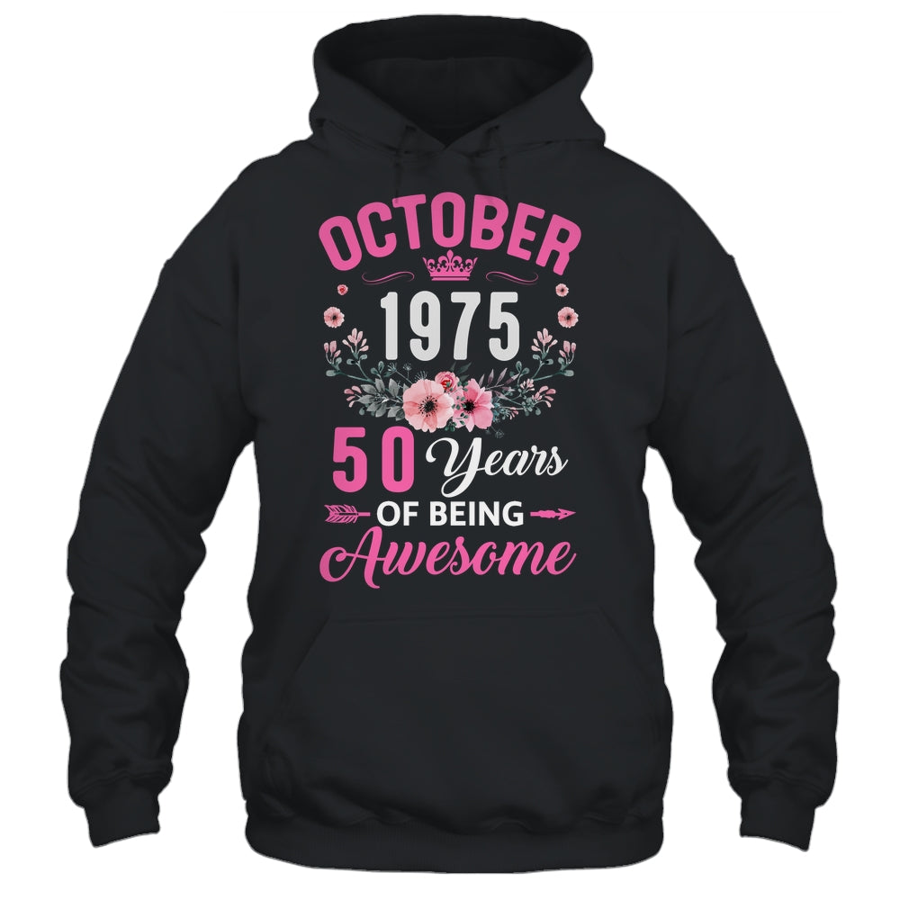 Made In 1975 50 Years Old October 50th Birthday Women Shirt & Tank Top | siriusteestore
