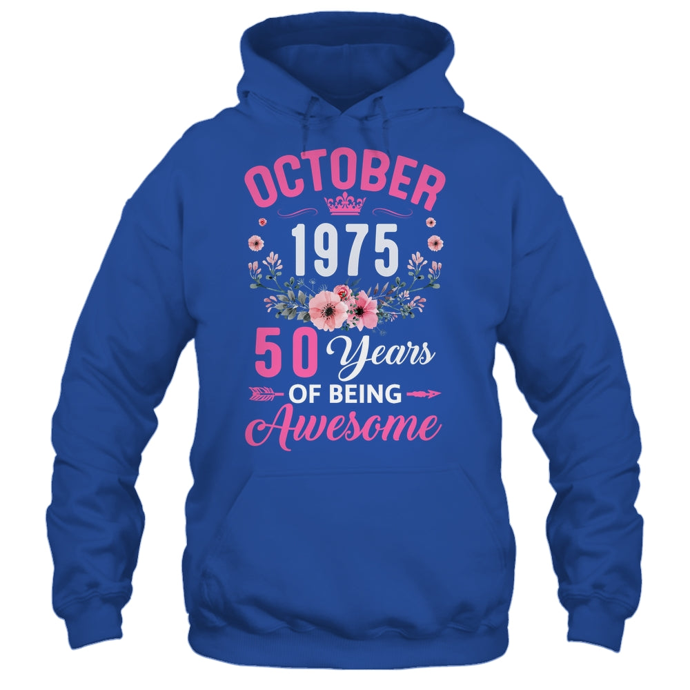 Made In 1975 50 Years Old October 50th Birthday Women Shirt & Tank Top | siriusteestore