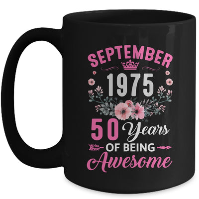 Made In 1975 50 Years Old September 50th Birthday Women Mug | siriusteestore