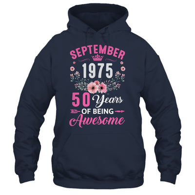 Made In 1975 50 Years Old September 50th Birthday Women Shirt & Tank Top | siriusteestore