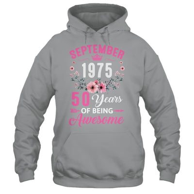 Made In 1975 50 Years Old September 50th Birthday Women Shirt & Tank Top | siriusteestore