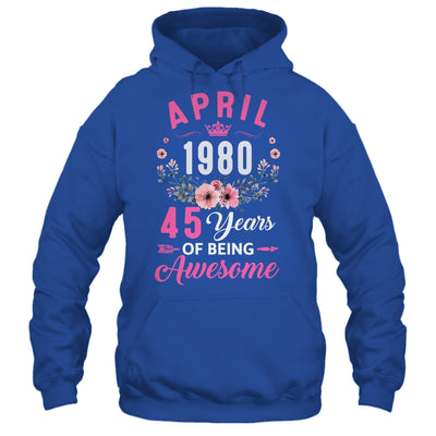 Made In 1980 45 Years Old April 45th Birthday Women Shirt & Tank Top | siriusteestore