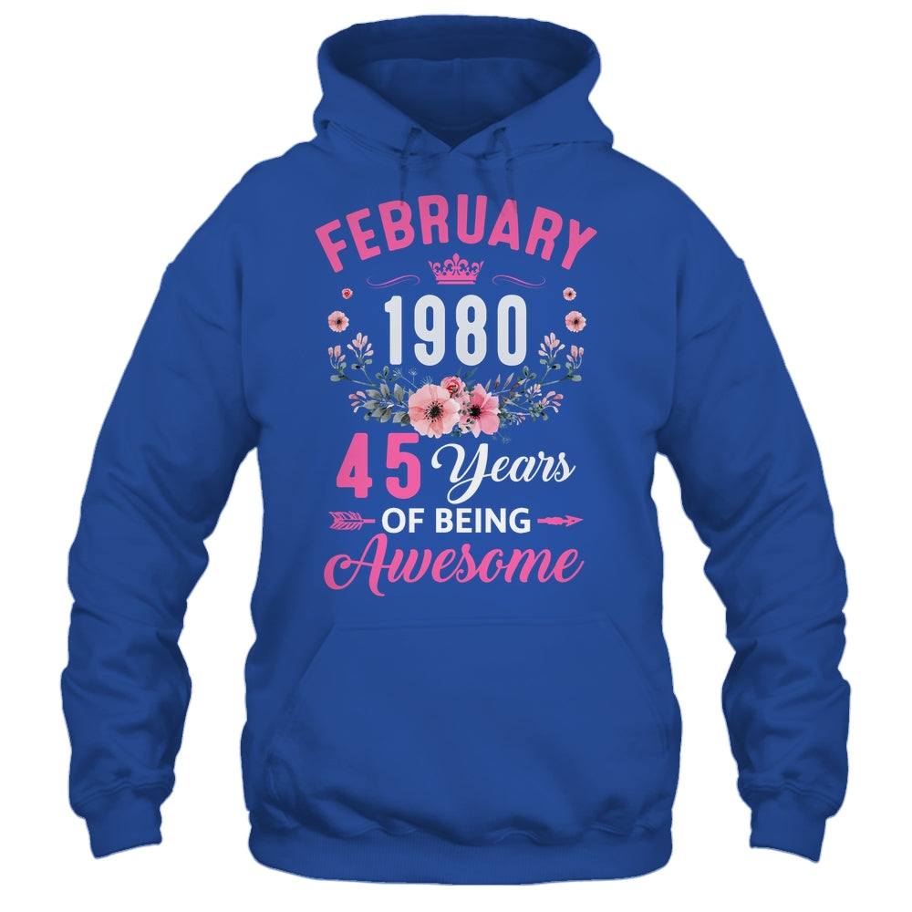 Made In 1980 45 Years Old February 45th Birthday Women Shirt & Tank Top | siriusteestore