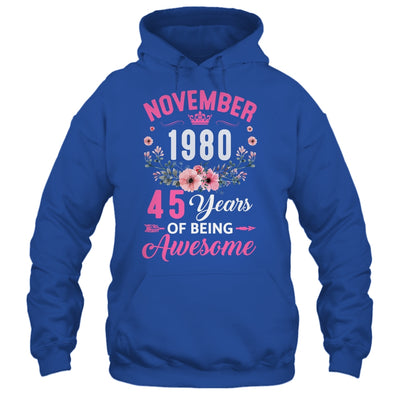 Made In 1980 45 Years Old November 45th Birthday Women Shirt & Tank Top | siriusteestore