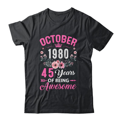 Made In 1980 45 Years Old October 45th Birthday Women Shirt & Tank Top | siriusteestore