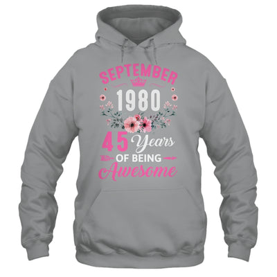 Made In 1980 45 Years Old September 45th Birthday Women Shirt & Tank Top | siriusteestore