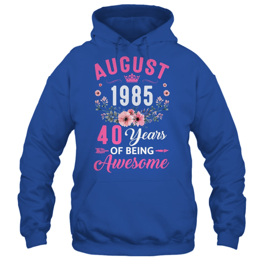 Made In 1985 40 Years Old August 40th Birthday Women Shirt & Tank Top | siriusteestore