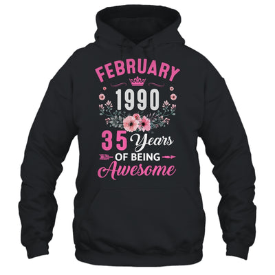 Made In 1990 35 Years Old February 35th Birthday Women Shirt & Tank Top | siriusteestore