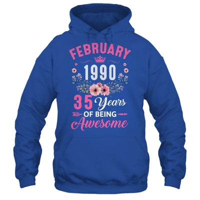 Made In 1990 35 Years Old February 35th Birthday Women Shirt & Tank Top | siriusteestore