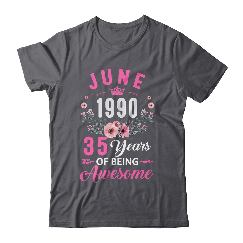 Made In 1990 35 Years Old June 35th Birthday Women Shirt & Tank Top | siriusteestore