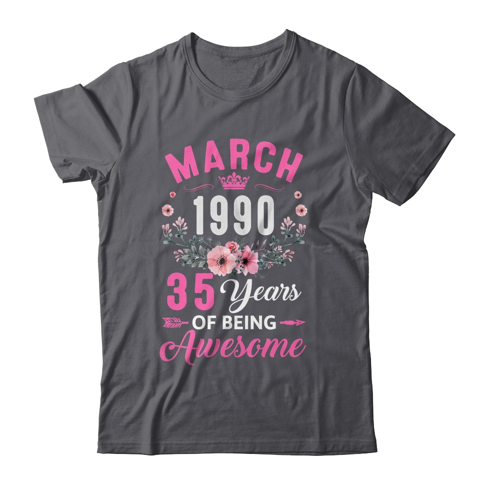 Made In 1990 35 Years Old March 35th Birthday Women Shirt & Tank Top | siriusteestore
