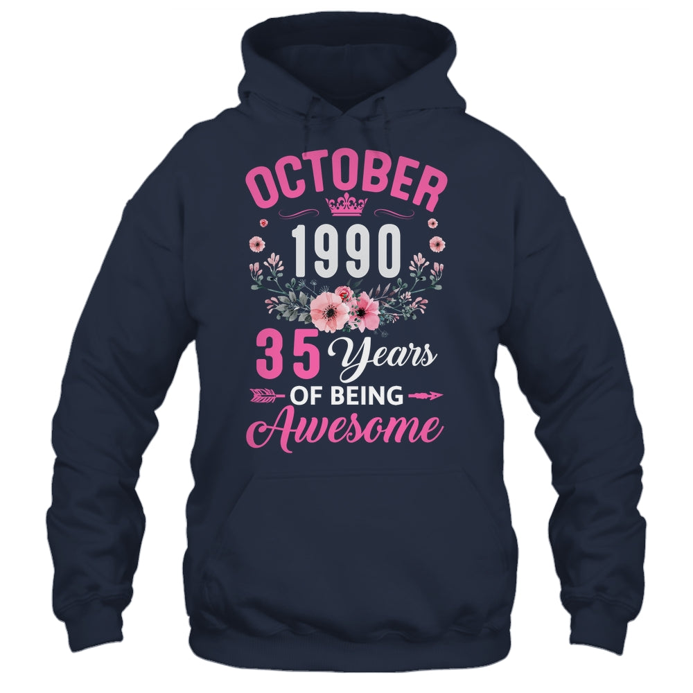 Made In 1990 35 Years Old October 35th Birthday Women Shirt & Tank Top | siriusteestore