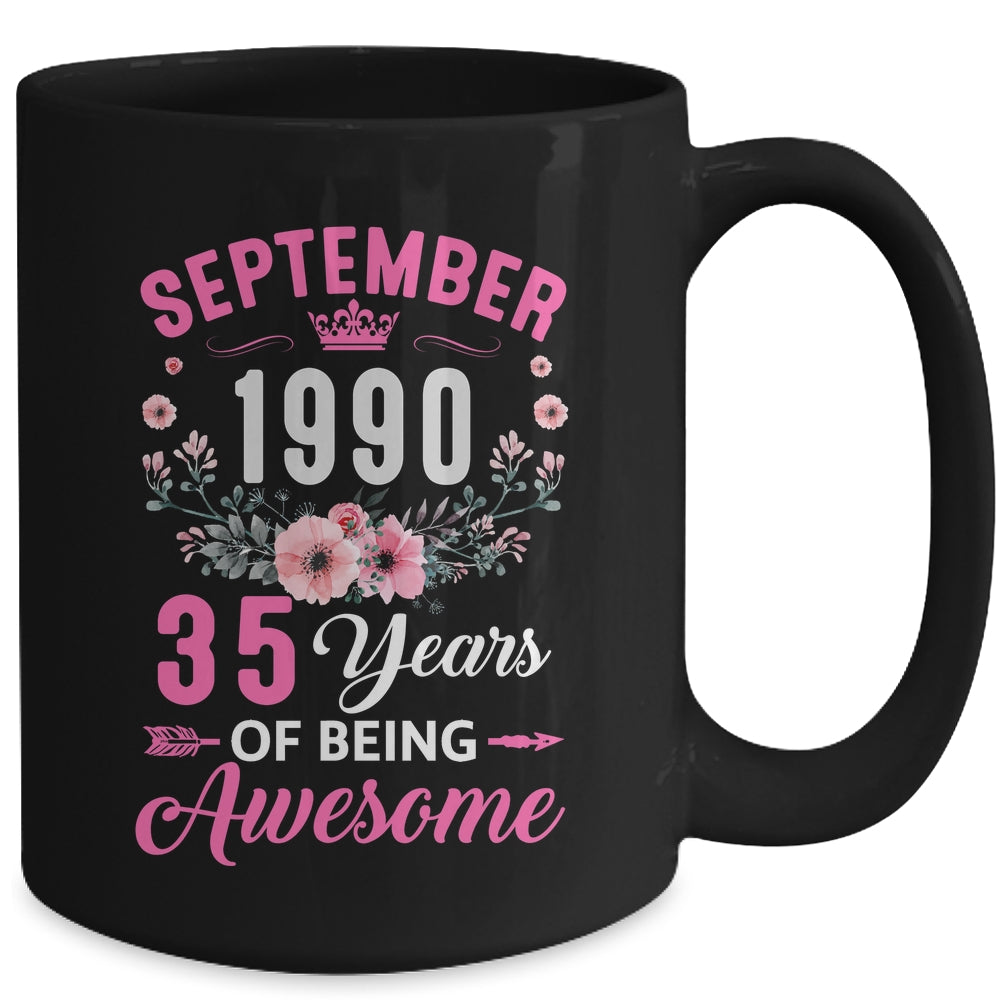 Made In 1990 35 Years Old September 35th Birthday Women Mug | siriusteestore