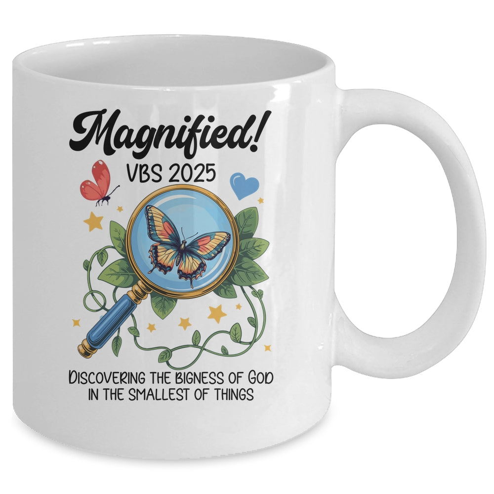 Magnified VBS 2025 Butterfly Discovering The Bigness Of God Mug | siriusteestore