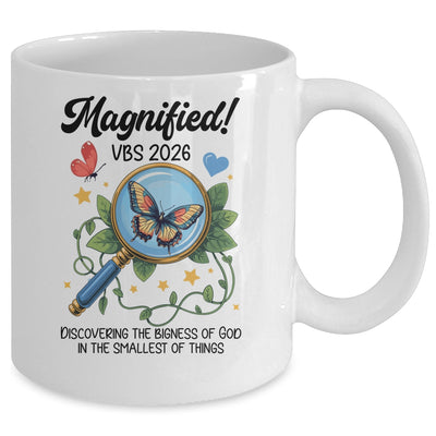 Magnified VBS 2026 Butterfly Discovering The Bigness Of God Mug | siriusteestore