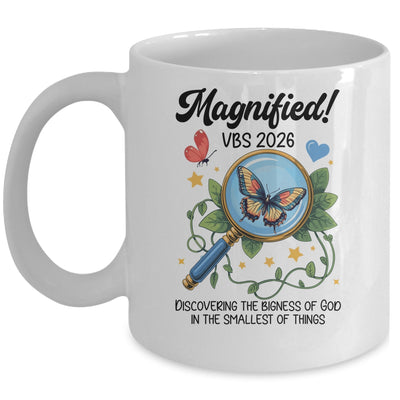 Magnified VBS 2026 Butterfly Discovering The Bigness Of God Mug | siriusteestore