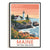 Maine Print Travel Poster Nature Pine Tree State Souvenir Wall Art Landscape Painting Picture Suitable For Home Room Living Room Office Bedroom Decor Unframed | siriusteestore